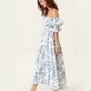 Women’s Cotton Linen Kiko Pregnancy Maternity Dress, Casual Floral Maxi Maternity Gown for Baby Shower