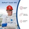 Tyvek 400 TY127S Disposable Protective Coverall with Respirator-Fit Hood and Elastic Cuff, White