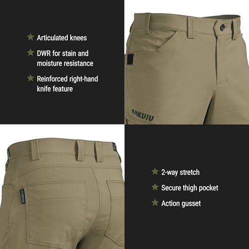 Switchback Pant - Water & Stain Resistant, 2-Way Stretch, Reinforced Knife Pocket, Durable & Versatile for Hiking