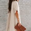 Women's Babydoll Short Sleeve Tunic Dress V Neck Cute Casual Loose Dresses