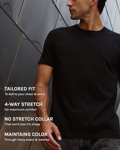 Mens T Shirt - Short Sleeve Crew Neck Soft Fitted Tees S - 4XL Fresh Classic Tshirts