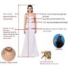 Women's Wedding Dress for Bride Lace Applique Evening Dress V Neck Straps Ball Gowns