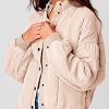 Womens Luxury Clothing Tencel Drop Shoulder Quilted Jacket