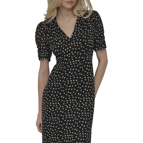 41kCCgNJYJL.jpg Women's Short Sleeve Button Front Fit & Flare Midi Dress