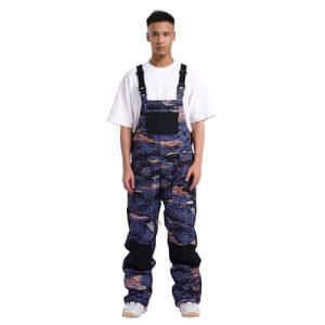 Women Men Ski Bibs Snowboard Pants Snow Bibs Overalls Waterproof Windproof Insulated Winter Sport Warm