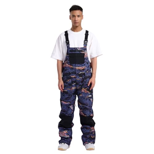 41nKaDVaesL.jpg Women Men Ski Bibs Snowboard Pants Snow Bibs Overalls Waterproof Windproof Insulated Winter Sport Warm