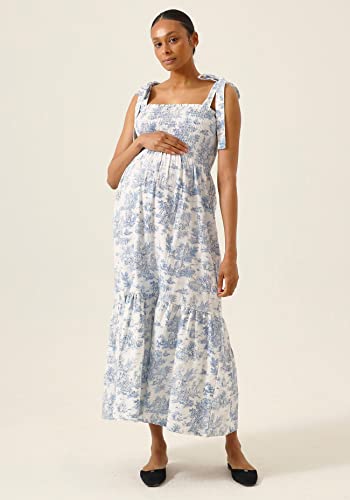 41rzggXqvML.jpg Maternity Dress for Women, Linen Cotton Casual Minji Gown Maternity Nursing Dresses, Pregnancy Clothes