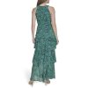 Women's Sleeveless Halter Neck Tiered Maxi Dress