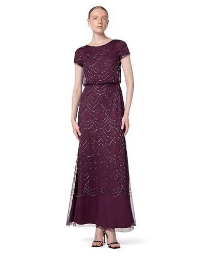 41wHeTfWIBL.jpg Women's Short Sleeve Blouson Beaded Gown
