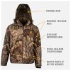 Men’s Insulated Camo Hunting Parka, Waterproof Jacket, Versatile Camouflage Hunting Clothes for Men