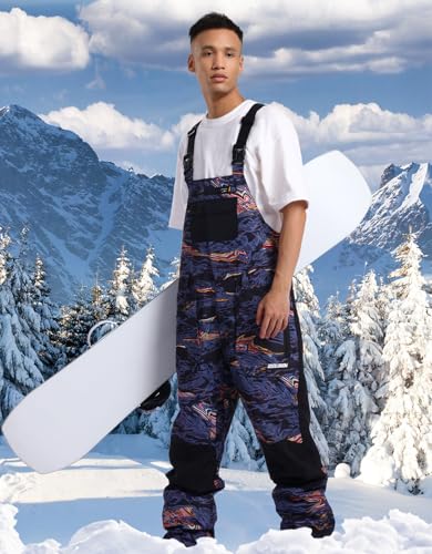 51NUmpeplpL.jpg Women Men Ski Bibs Snowboard Pants Snow Bibs Overalls Waterproof Windproof Insulated Winter Sport Warm