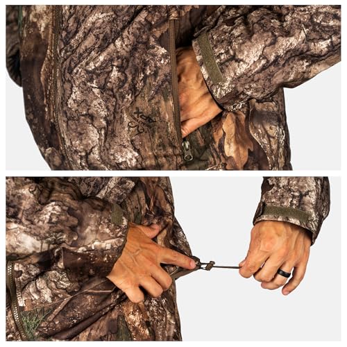 Men’s Insulated Camo Hunting Parka, Waterproof Jacket, Versatile Camouflage Hunting Clothes for Men