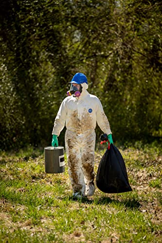 Tyvek 400 TY127S Disposable Protective Coverall with Respirator-Fit Hood and Elastic Cuff, White