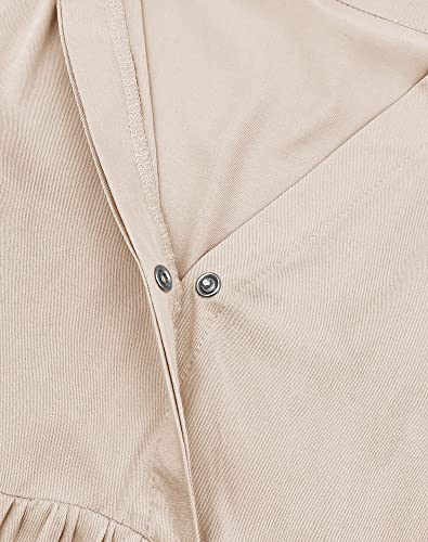 Women's Babydoll Short Sleeve Tunic Dress V Neck Cute Casual Loose Dresses