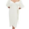 Women's Plus Size Dress - Claudine Wrap Midi