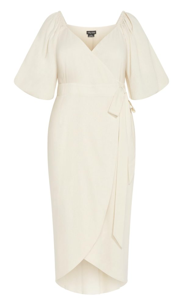 51kDXD65PJL.jpg Women's Plus Size Dress - Claudine Wrap Midi