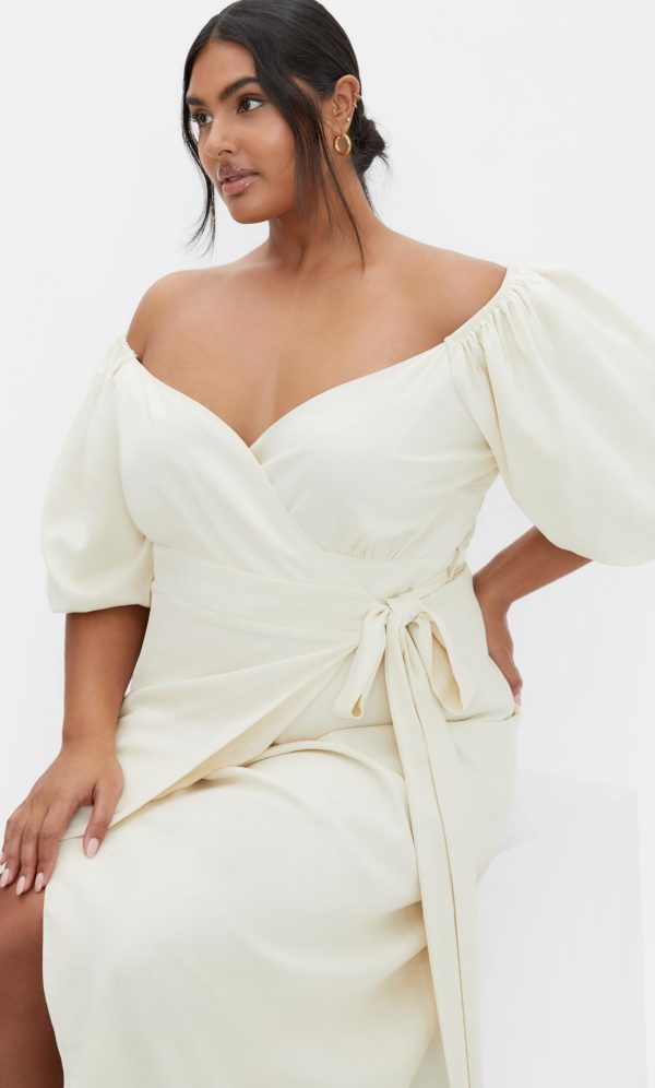 612aIJUO-oL.jpg Women's Plus Size Dress - Claudine Wrap Midi