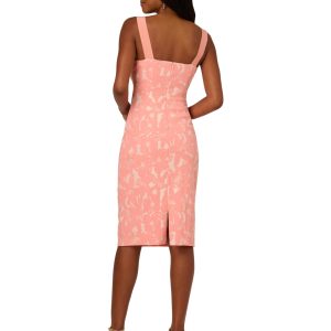 Women's Hibiscus Jacquard Tucked Dress