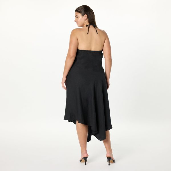Women's Standard Ciga Halter Linen Maxi Dress