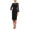Women's Short Shift Dress with Embellished Illusion Detail