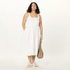 Women's Tina Scoop Neck Mixed Media Bubble Hem Midi Dress
