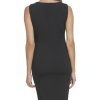 Women's Sleeveless Sheath Dress with Starburst Detail