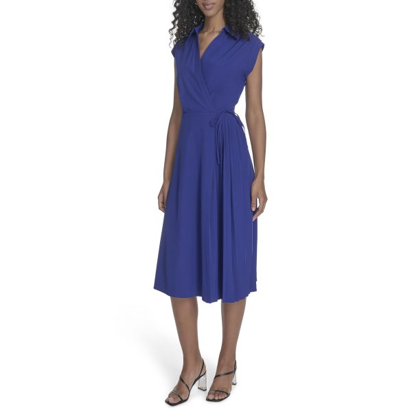 Women's Casual Aline Pleat Collar Dress