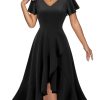 Women's Cocktail Dresses, Formal Wedding Guest High Low Graduation Party Evening Prom Dress 2025