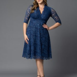 Women's Plus Size Special Occasion Mademoiselle Lace Cocktail Dress