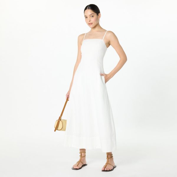 61M0x7dbrWL.jpg Women's Daphne Square Neck Linen Maxi Dress