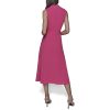 Women's Light Belted Sleeveless Midi Dress