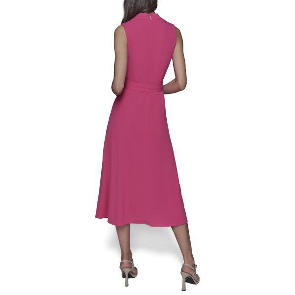61MJLRdqSLL.jpg Women's Light Belted Sleeveless Midi Dress