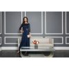 Women's Long Mother of The Bride Dress with Stretch Lace Bodice & Hip Embellishment (Petite and Regular Sizes)