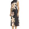 Women's Bias Cut Dress W/Tucks at Shoulder