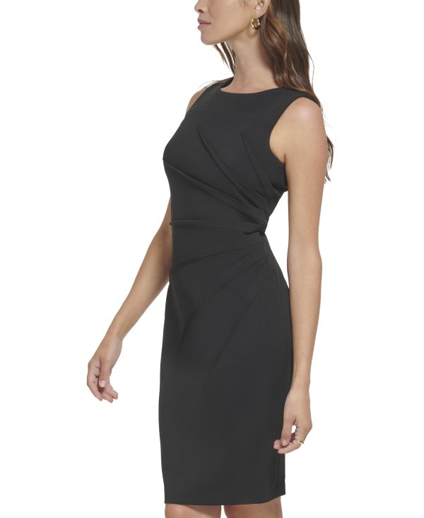 Women's Sleeveless Sheath Dress with Starburst Detail