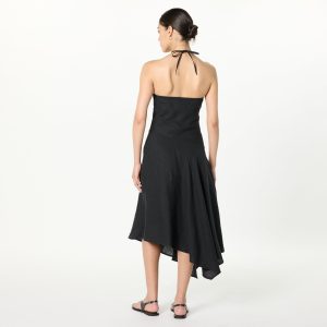 Women's Standard Ciga Halter Linen Maxi Dress