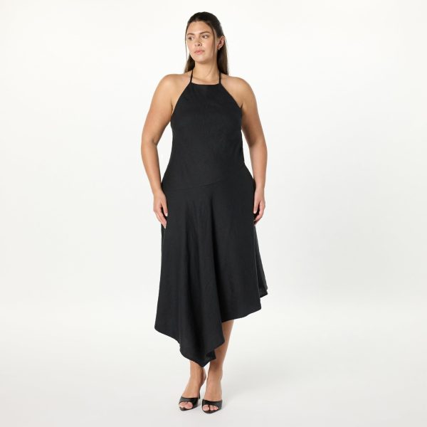 Women's Standard Ciga Halter Linen Maxi Dress