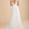 Beach Wedding Dresses for Bride 2025 Long Sleeve Lace Boho Bridal Gowns for Women WDW001