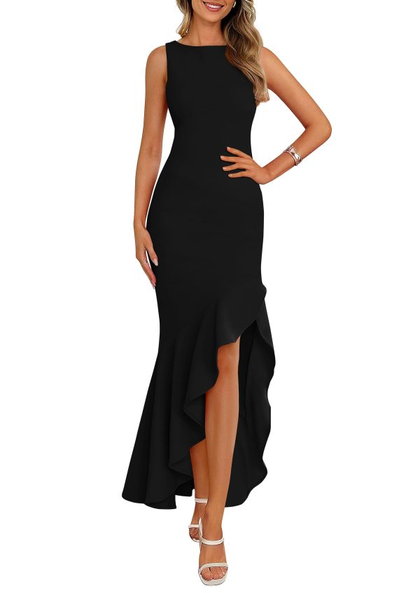 Wedding Guest Dresses for Women 2025 Summer Formal Gala Maxi Dress Ruffle Mermaid Cocktail Long Dresses