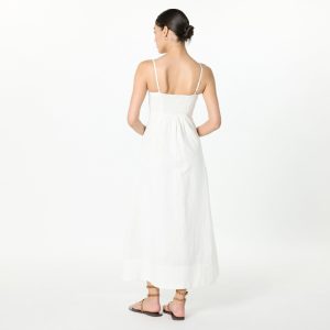 Women's Daphne Square Neck Linen Maxi Dress