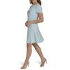 Women's Short Sleeve Fit and Flare Shirt Dress