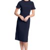 Women's Ruffle Collar Slant Pocket Sheath Dress