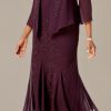 Womens Chiffon Beaded Dress with Jacket
