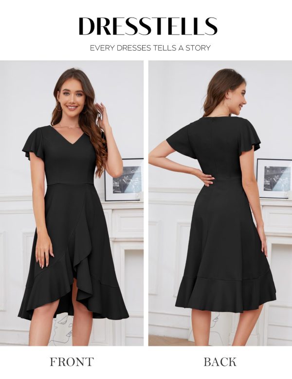 Women's Cocktail Dresses, Formal Wedding Guest High Low Graduation Party Evening Prom Dress 2025