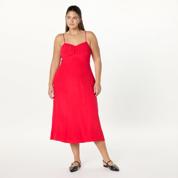 61wrWodzOzL.jpg Women's Linea Spaghetti Strap Maxi Dress with Front Slit