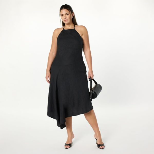 Women's Standard Ciga Halter Linen Maxi Dress