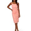 Women's Hibiscus Jacquard Tucked Dress