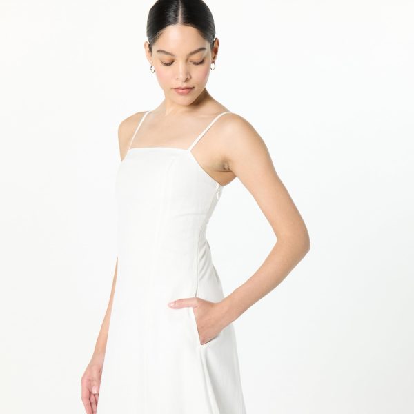 61z2Ngx6VxL.jpg Women's Daphne Square Neck Linen Maxi Dress