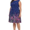 Women's Cap Sleeve Fit and Flare-Elegant Summer Cocktail Graduation Garden Party Wedding Guest Dress