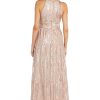 Women's Noir Bloom Pleated Maxi Dress